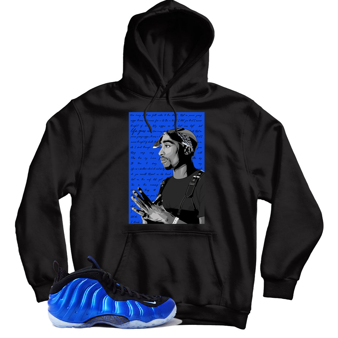 Nike Air Foamposite One International Blue hoodie