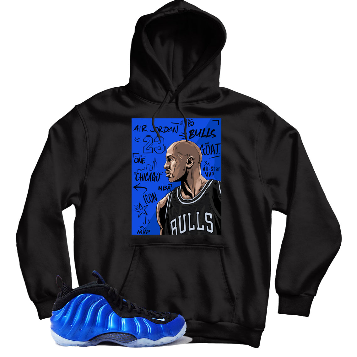 Air Foamposite One International Blue hoodie