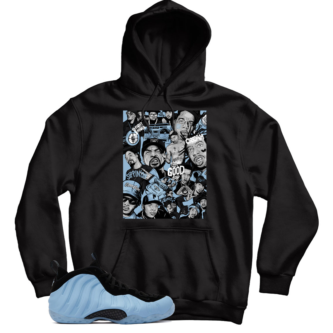 Air Foamposite Psychic Blue hoodie
