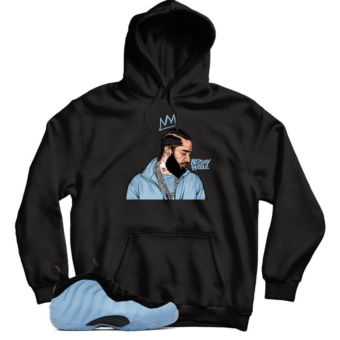 Air Foamposite Psychic Blue hoodie
