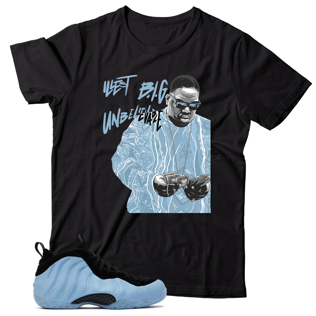 Air Foamposite Psychic Blue shirt