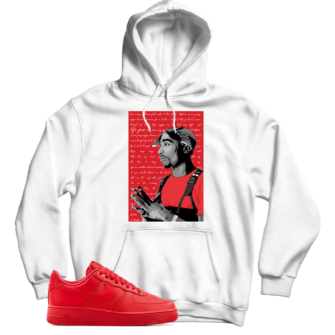 Hoodie Match Air Force 1 Low Triple Red