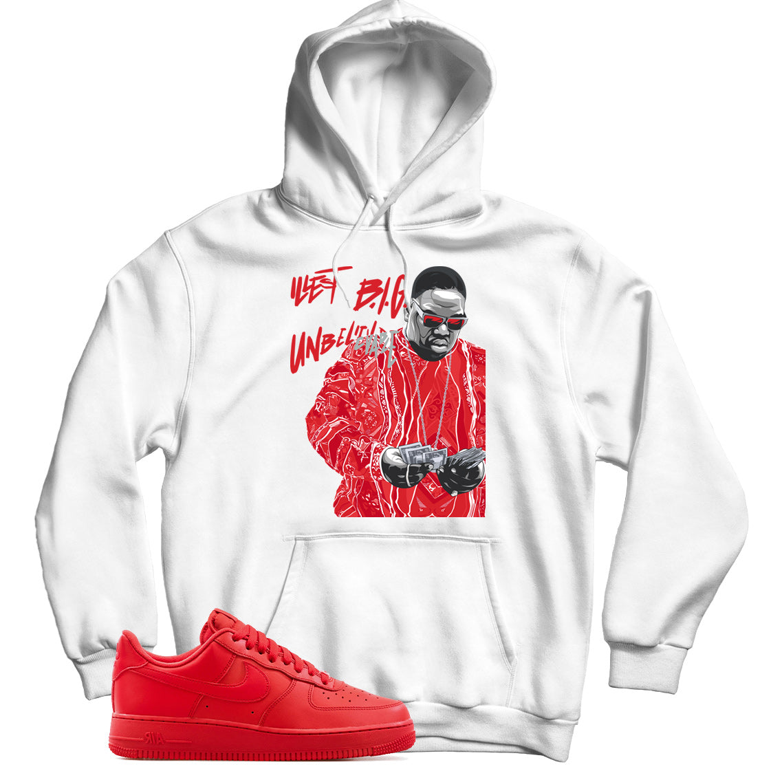 Hoodie Match Air Force 1 Low Triple Red