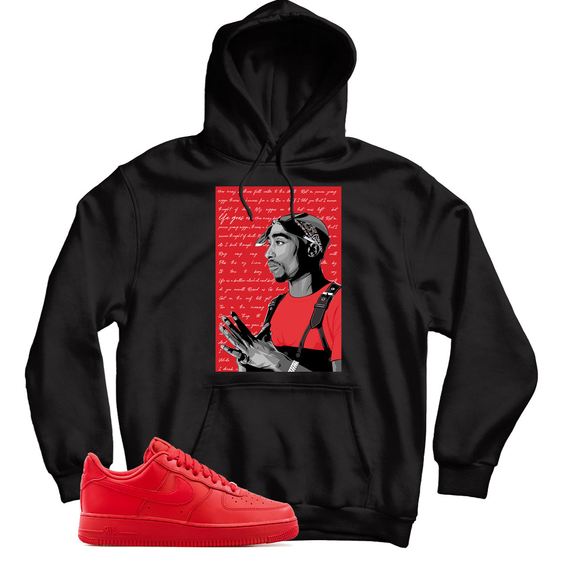 Hoodie Match Air Force 1 Low Triple Red