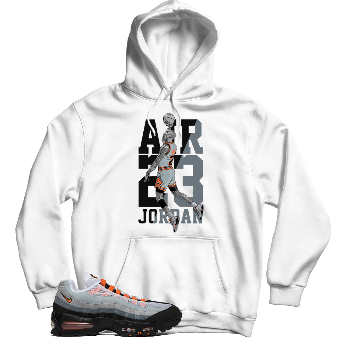 Air Max 95 Bright Mandarin hoodie