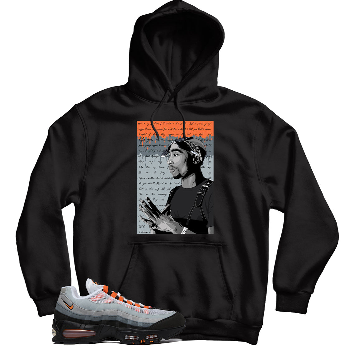 Air Max 95 Bright Mandarin hoodie