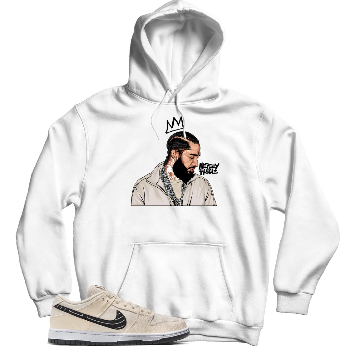 Dunk Low Albino & Preto hoodie