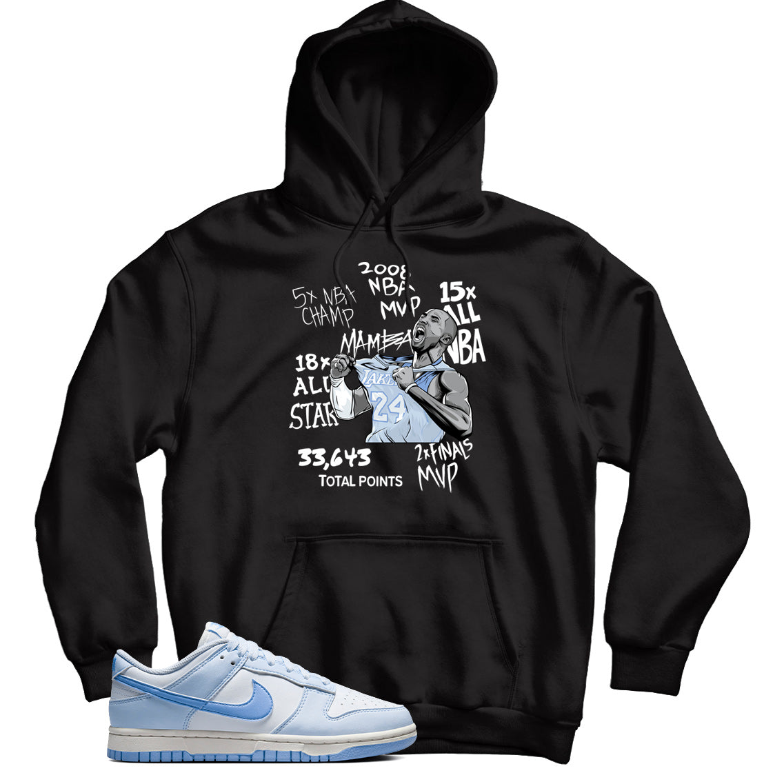 Hoodie Match Dunk Low Blue Tint