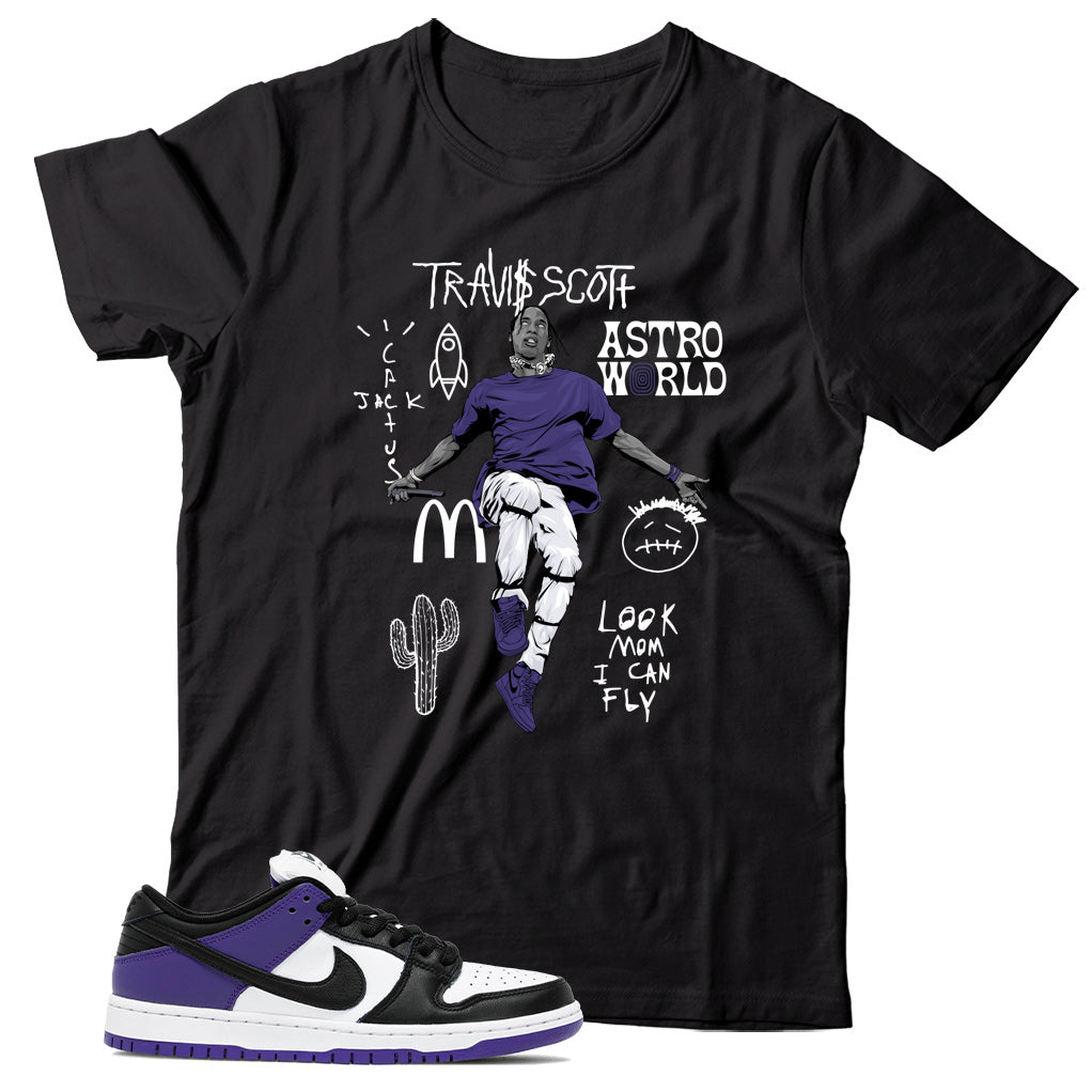 Dunk Low Court Purple shirt