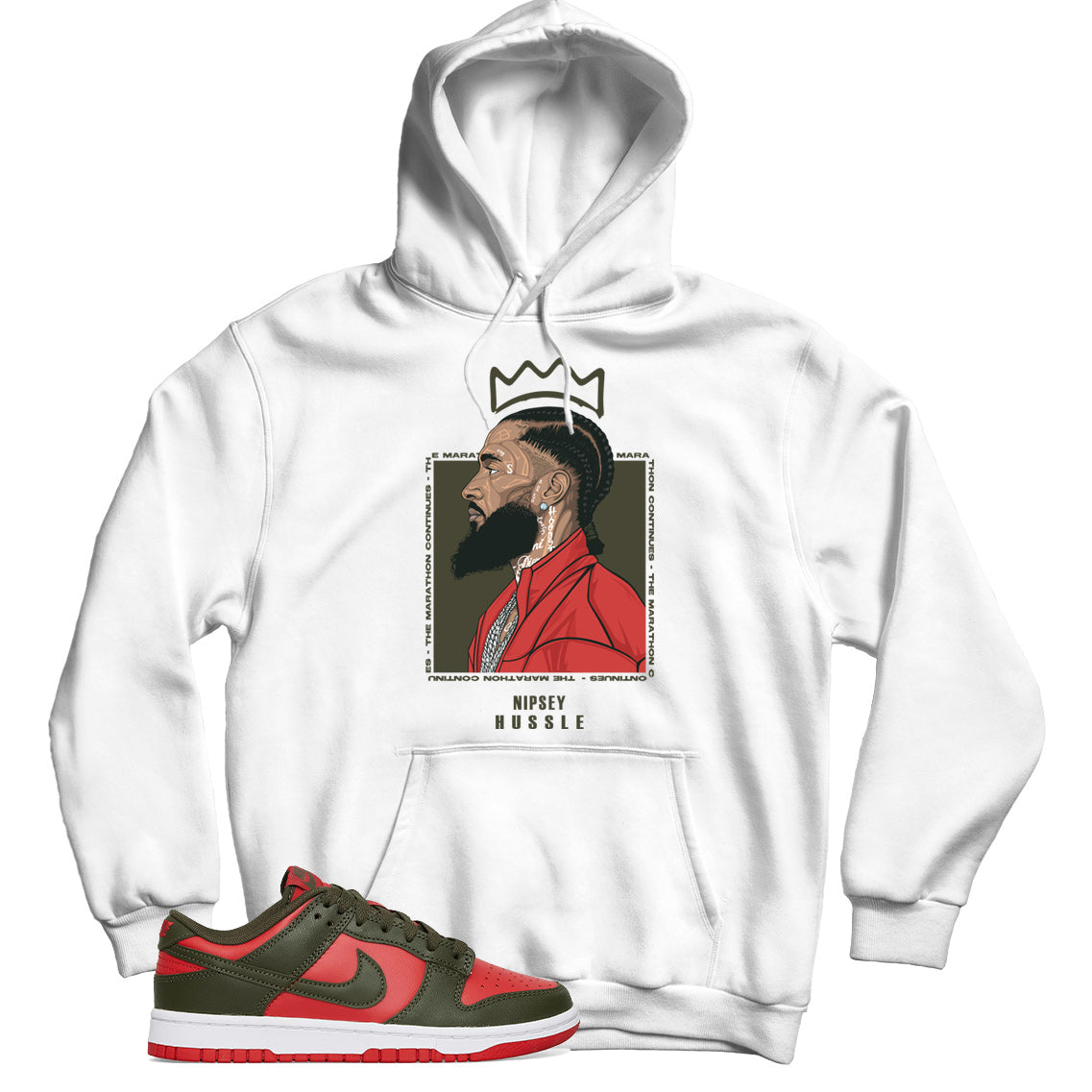 Dunk Low Mystic Red hoodie