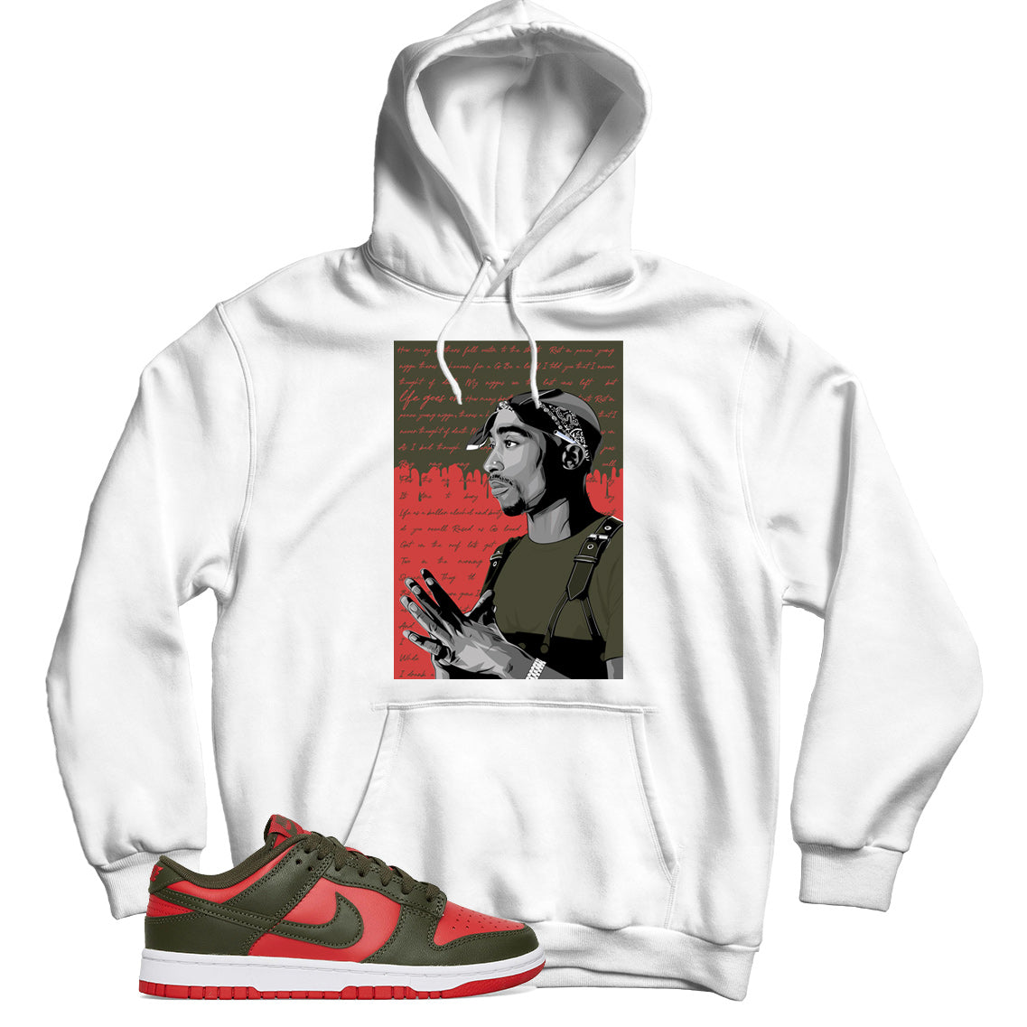 Dunk Low Mystic Red hoodie