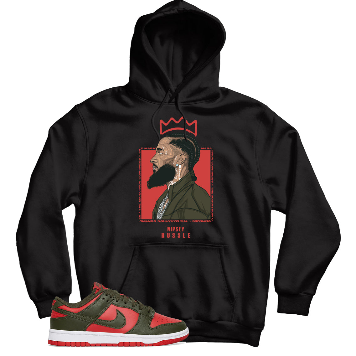 Dunk Low Mystic Red hoodie