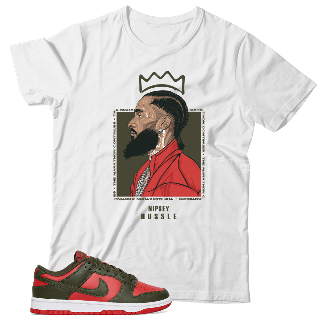 Dunk Low Mystic Red shirt