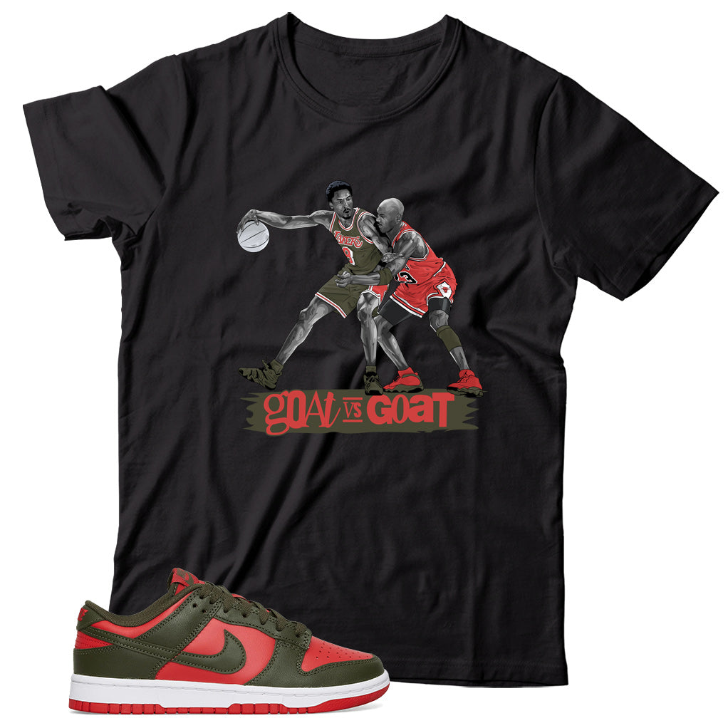 Shirt Match Dunk Low Mystic Red