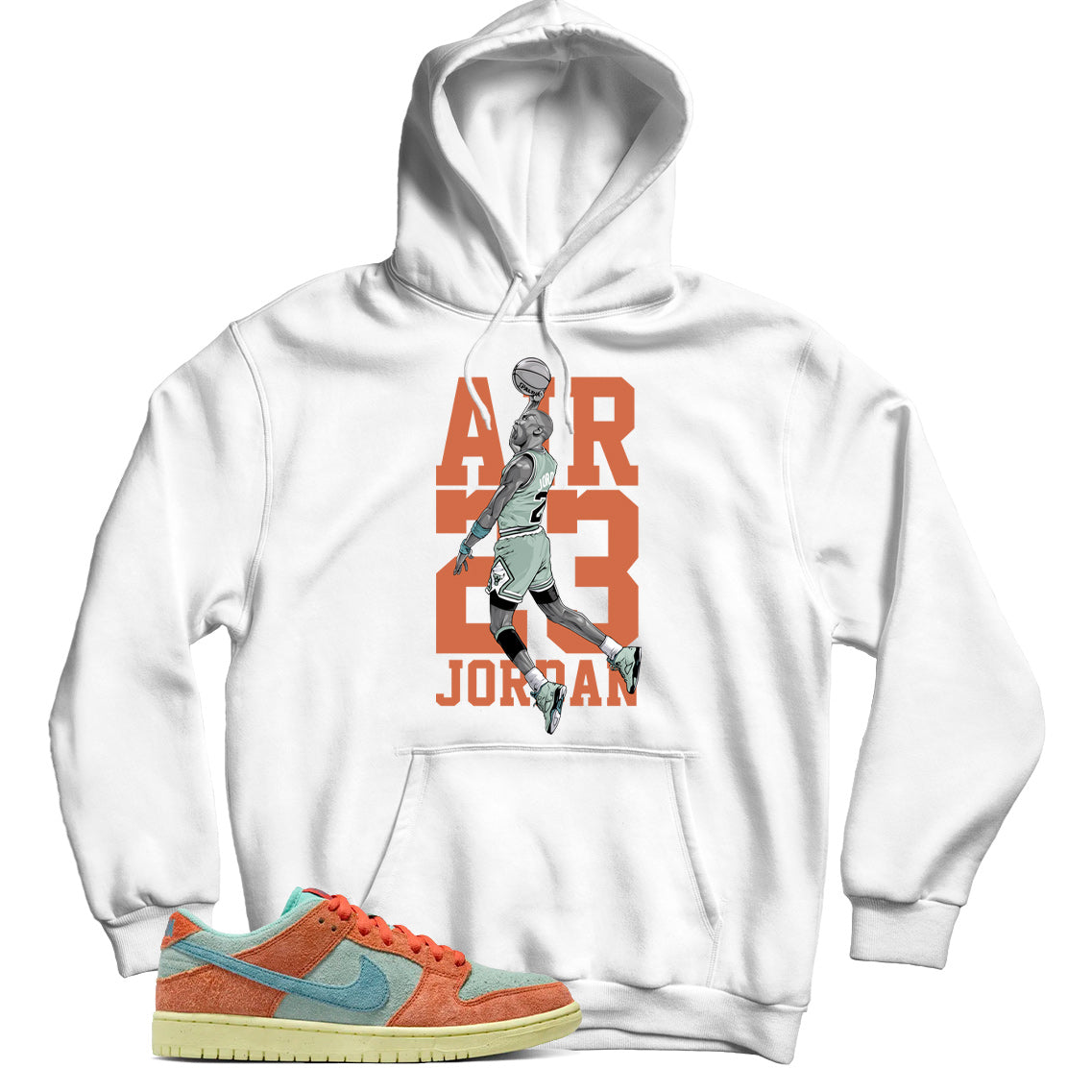 Dunk Low Orange Emerald Rise hoodie