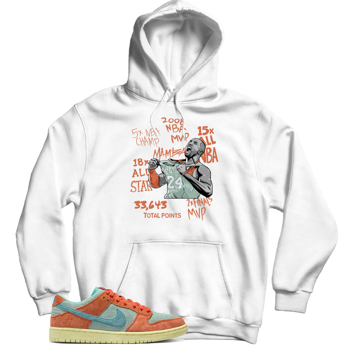 Dunk Low Orange Emerald Rise hoodie