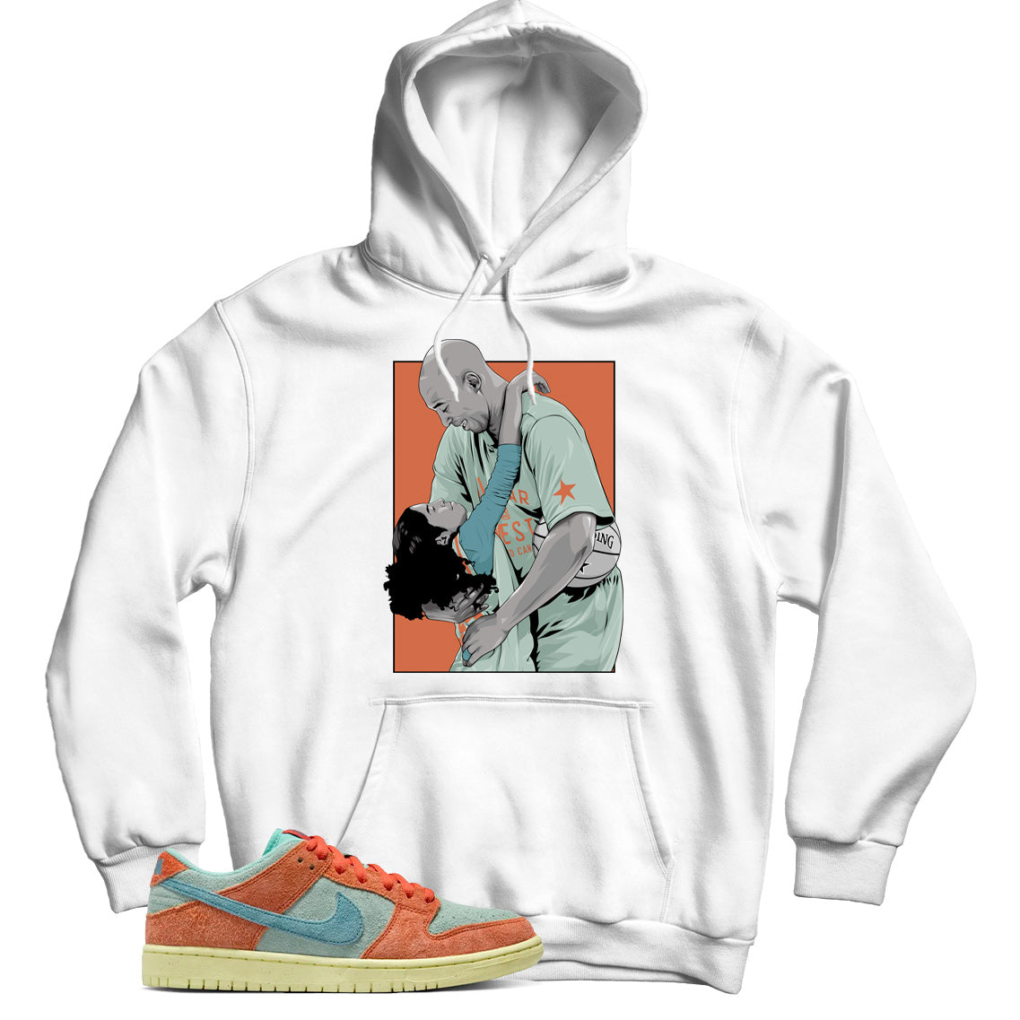 Dunk Low Orange Emerald Rise hoodie