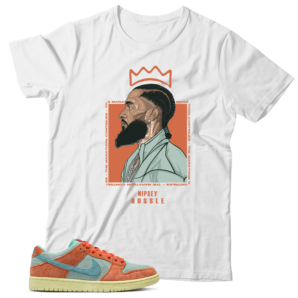 Dunk Low noise aqua shirt