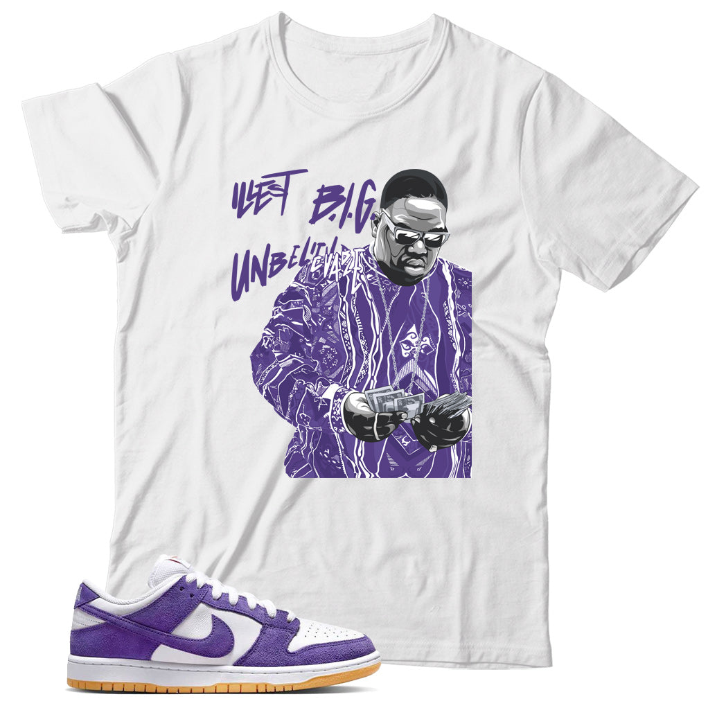 Dunk Low Pro ISO Court Purple shirt