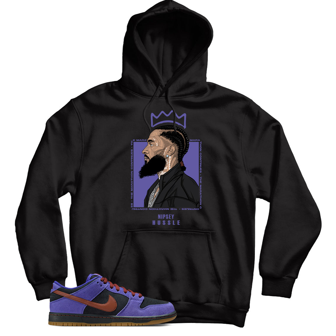 Hoodie Match Dunk Low Persian Violet
