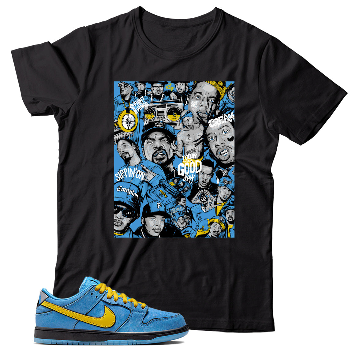 Dunk Low Powerpuff Girls Bubbles shirt