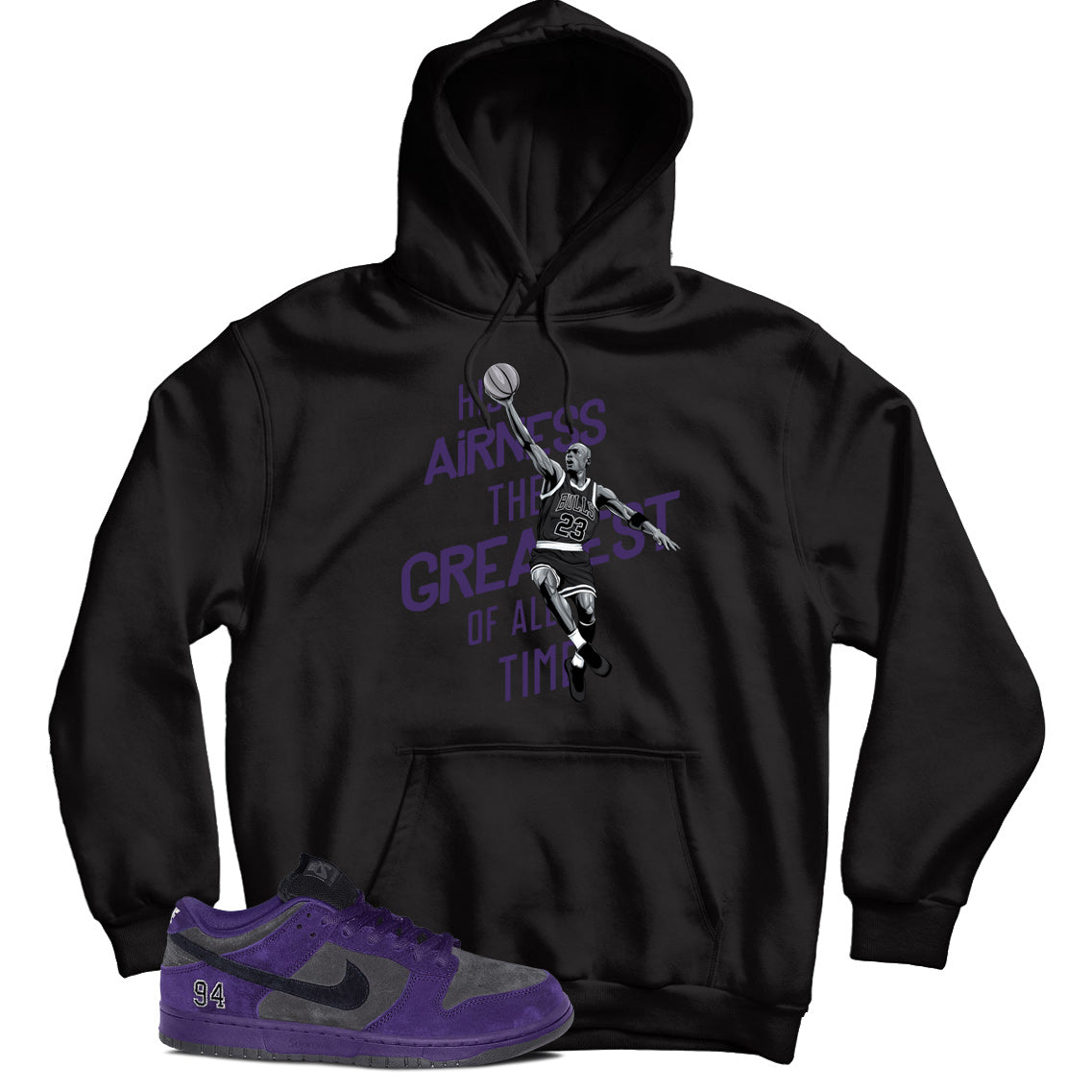 Hoodie Match Dunk Low Supreme Ink
