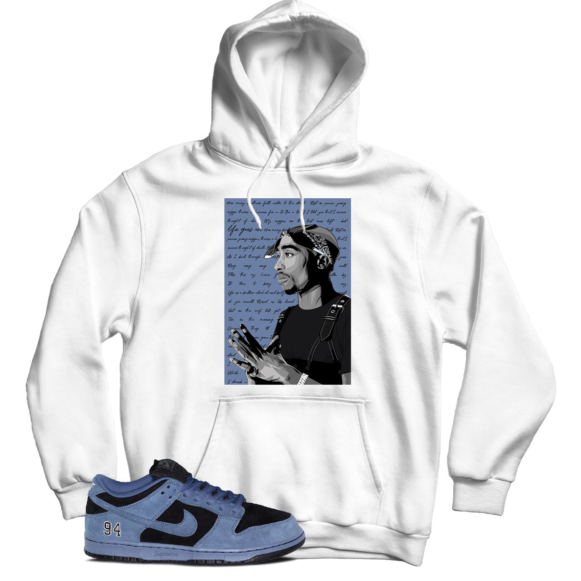 Dunk Low Supreme Ocean Fog Hoodie
