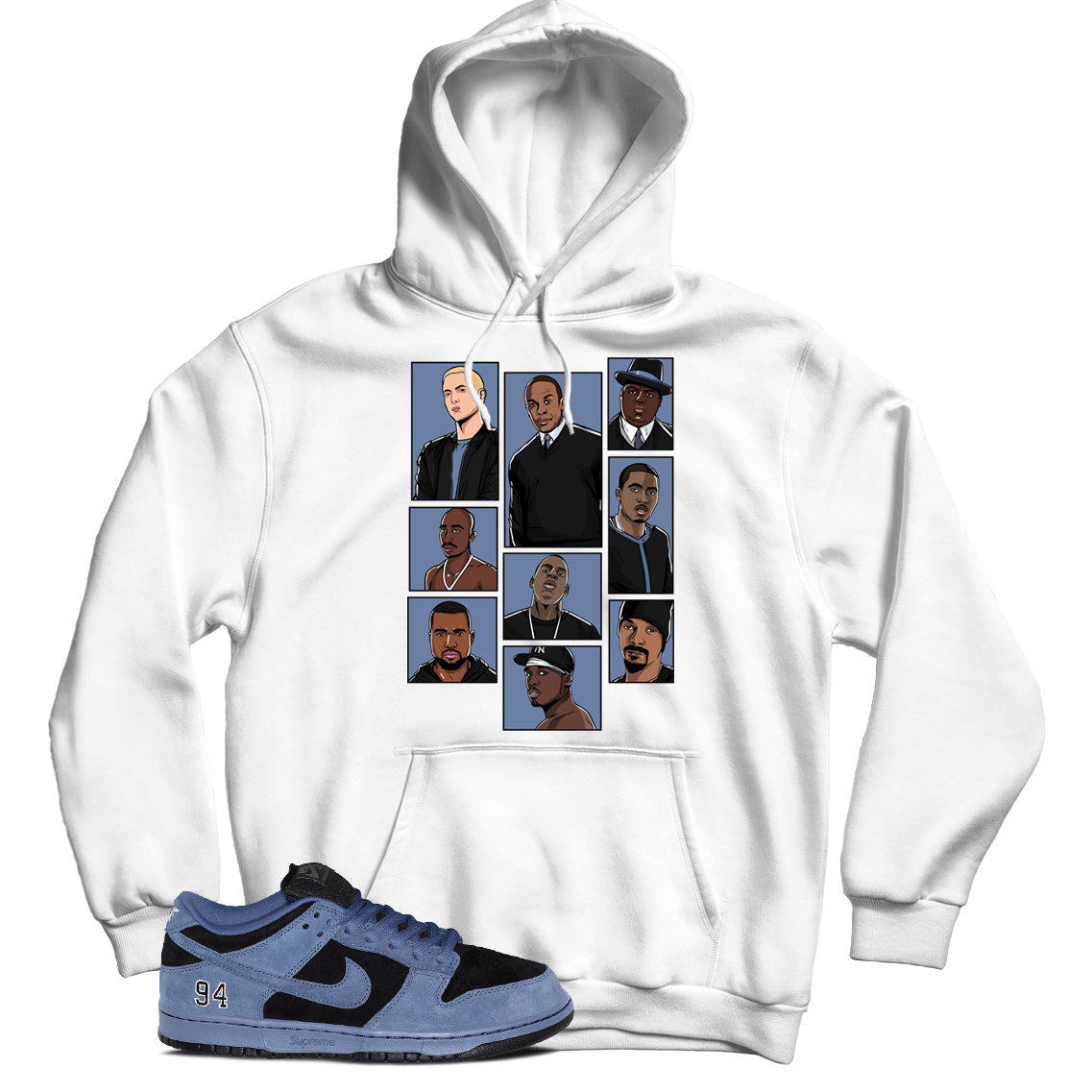 Dunk Low Supreme Ocean Fog Hoodie