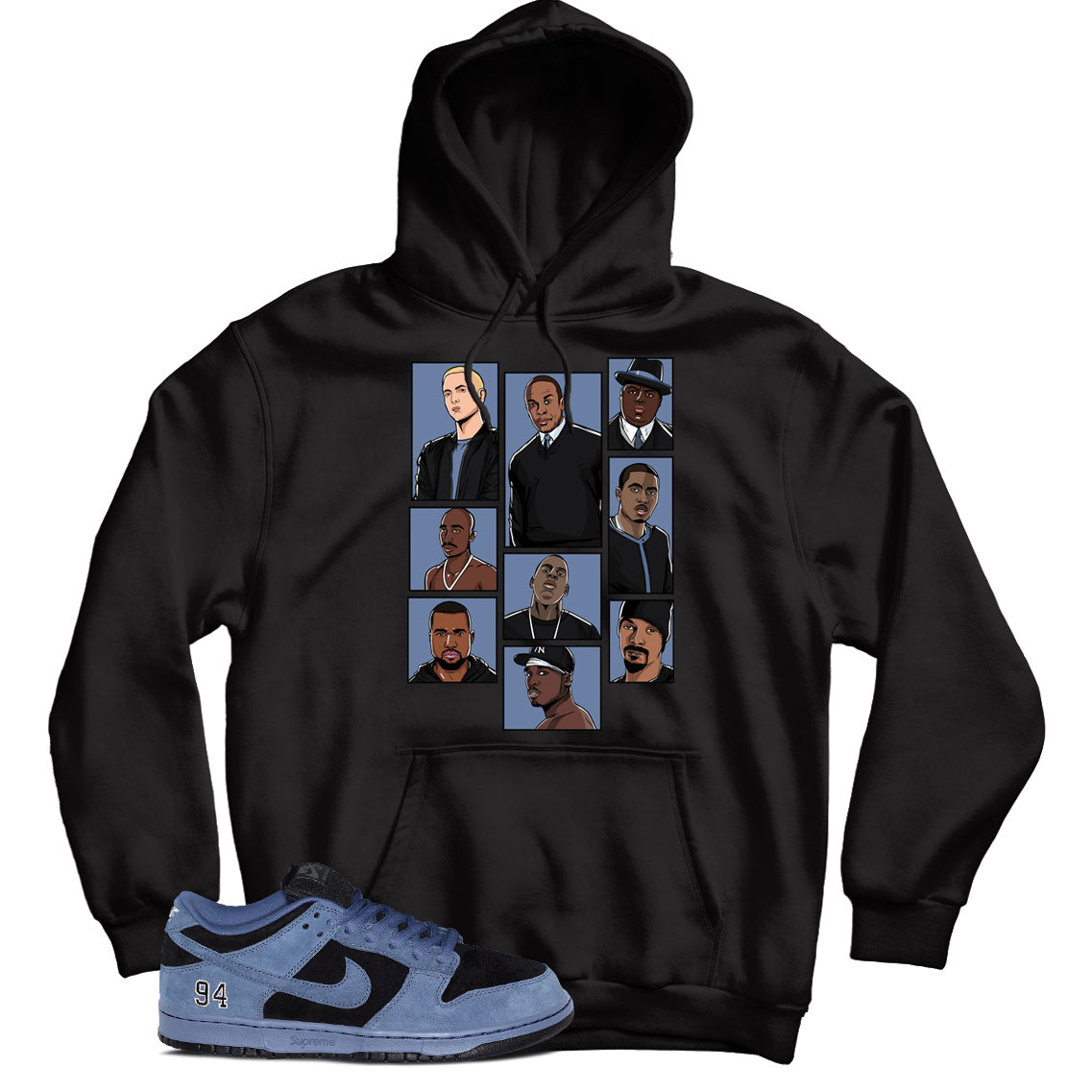 Dunk Low Supreme Ocean Fog hoodie