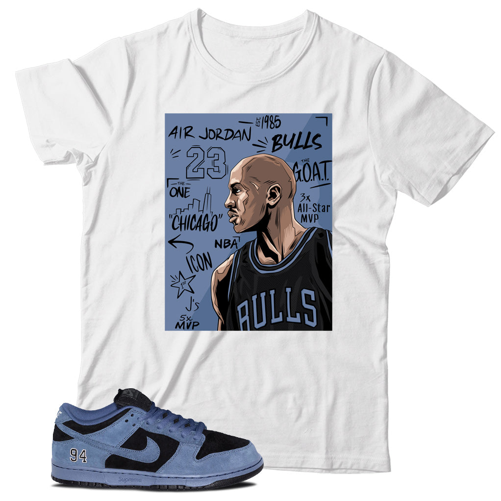 Dunk Low Supreme Ocean Fog Shirt