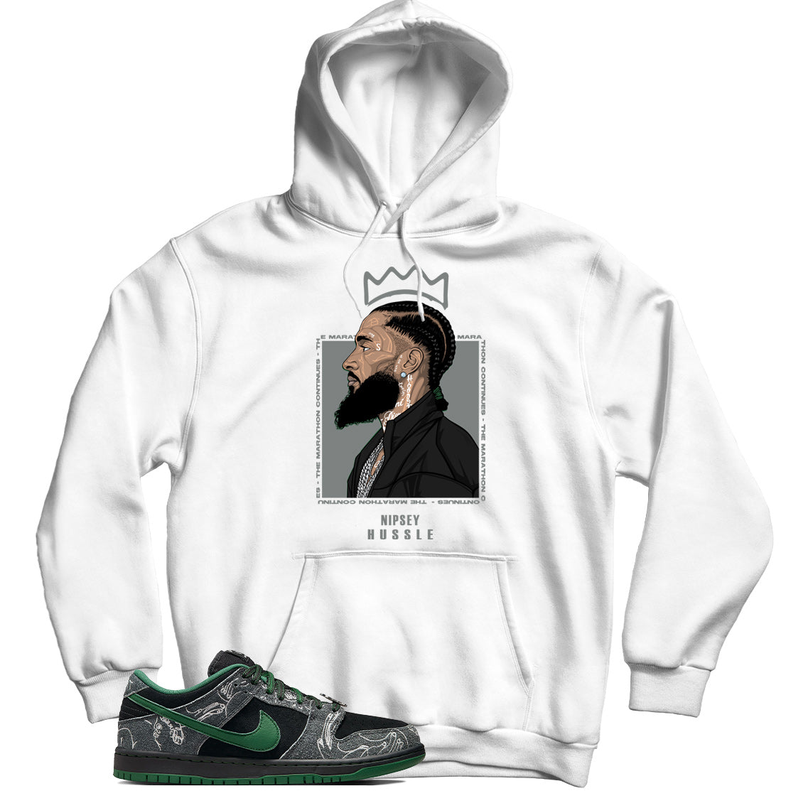 2P(2) Hoodie Match Nike Dunk Low TIGHTBOOTH