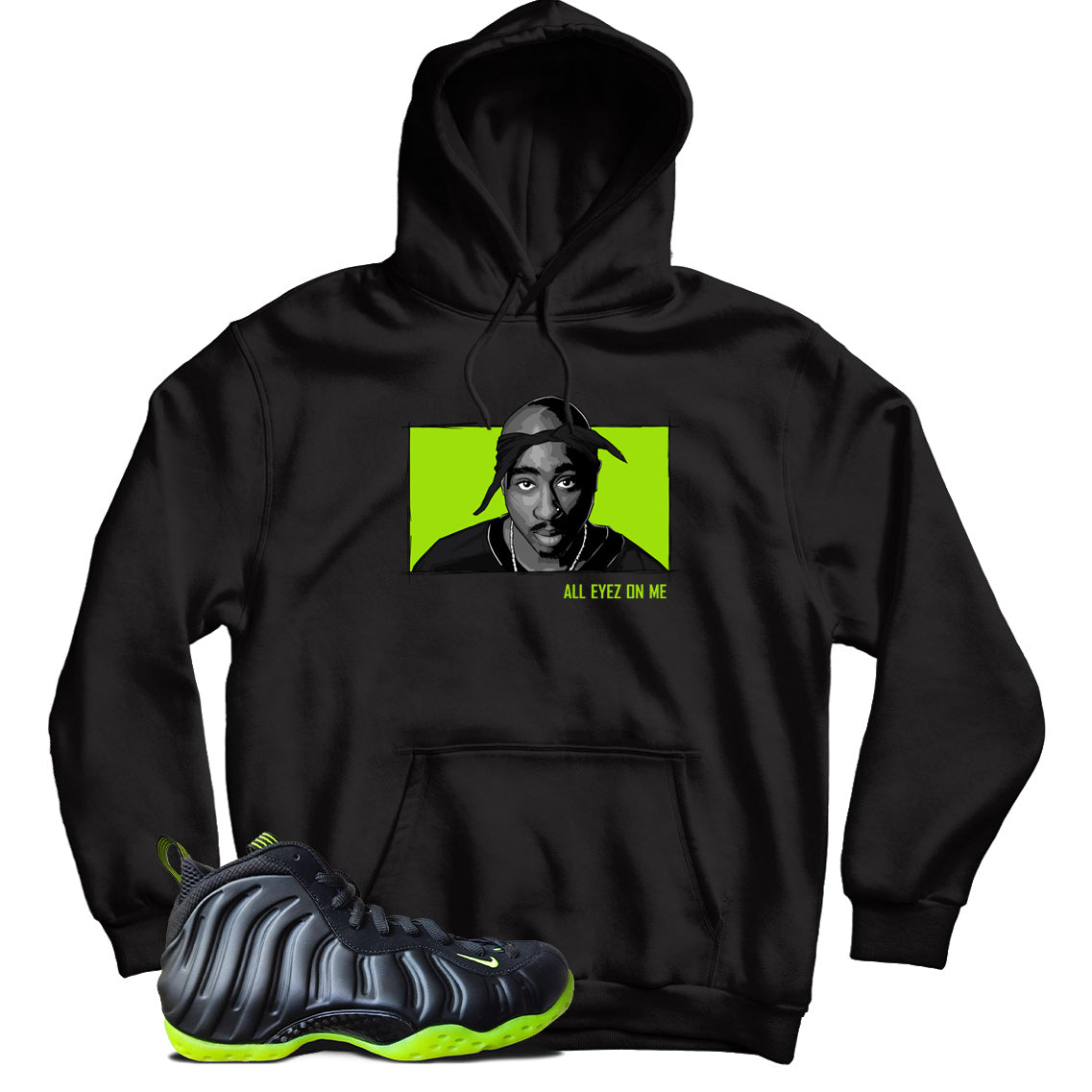 Foamposite One Black Volt hoodie