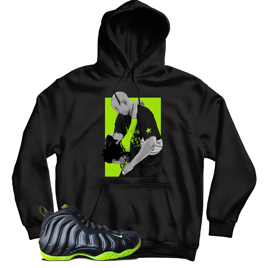 Foamposite One Black Volt hoodie