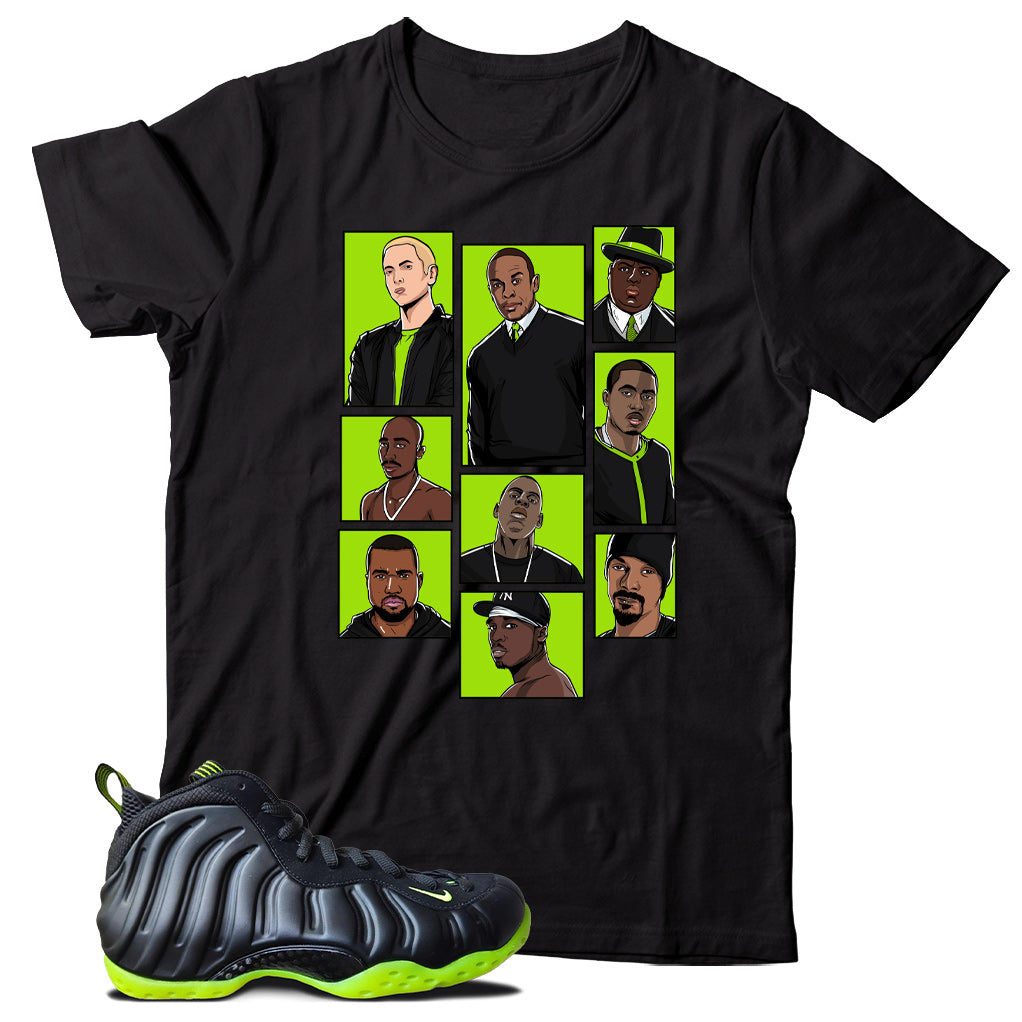 Foamposite One Black Volt shirt
