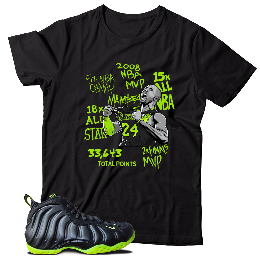 Foamposite One Black Volt shirt
