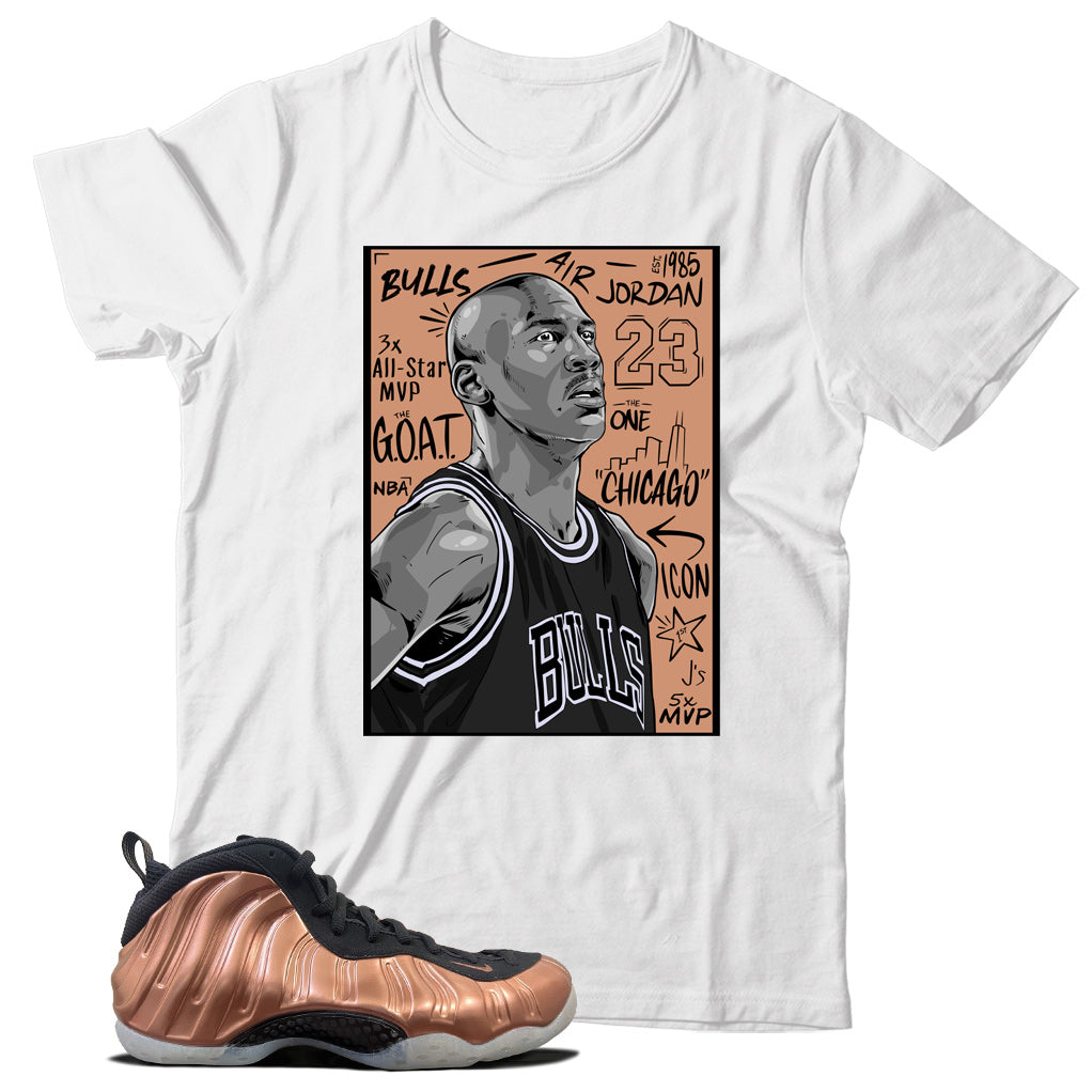 Shirt Match Nike Air Foamposite One Copper