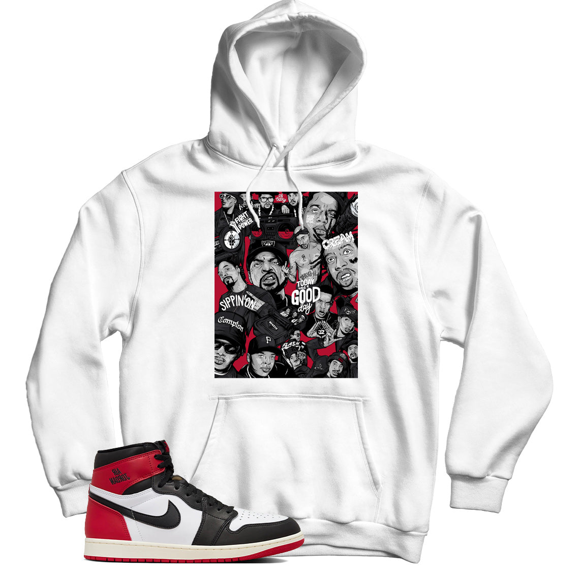 Jordan 1 Black Toe Reimagined hoodie