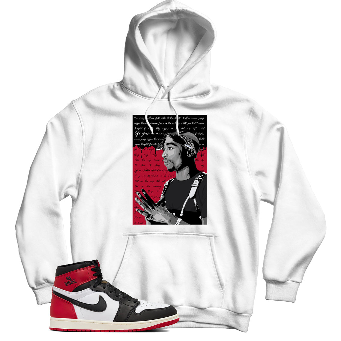 Jordan 1 Black Toe Reimagined hoodie