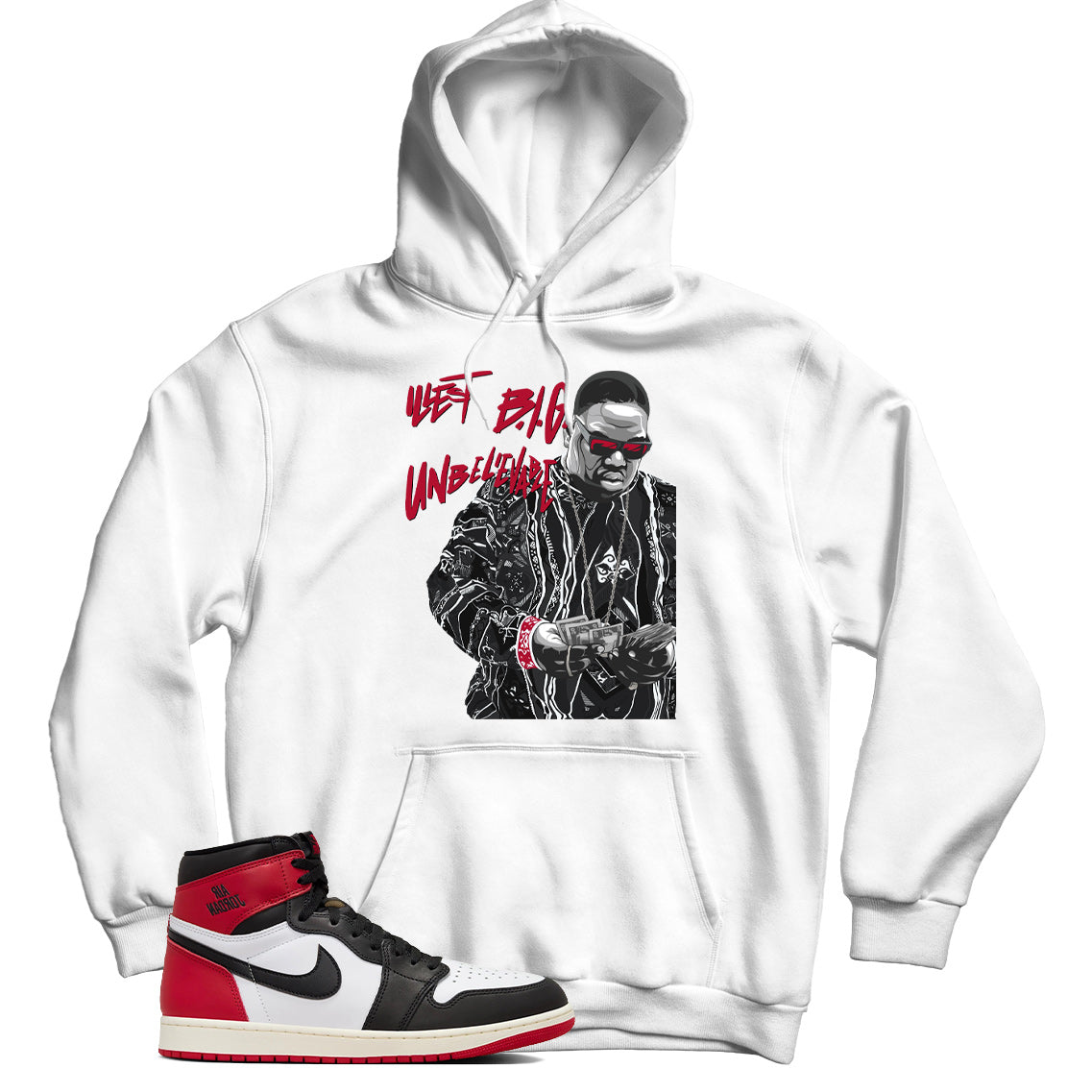 Jordan 1 Black Toe Reimagined hoodie