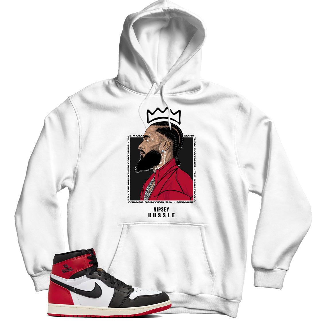 Jordan 1 Black Toe Reimagined hoodie