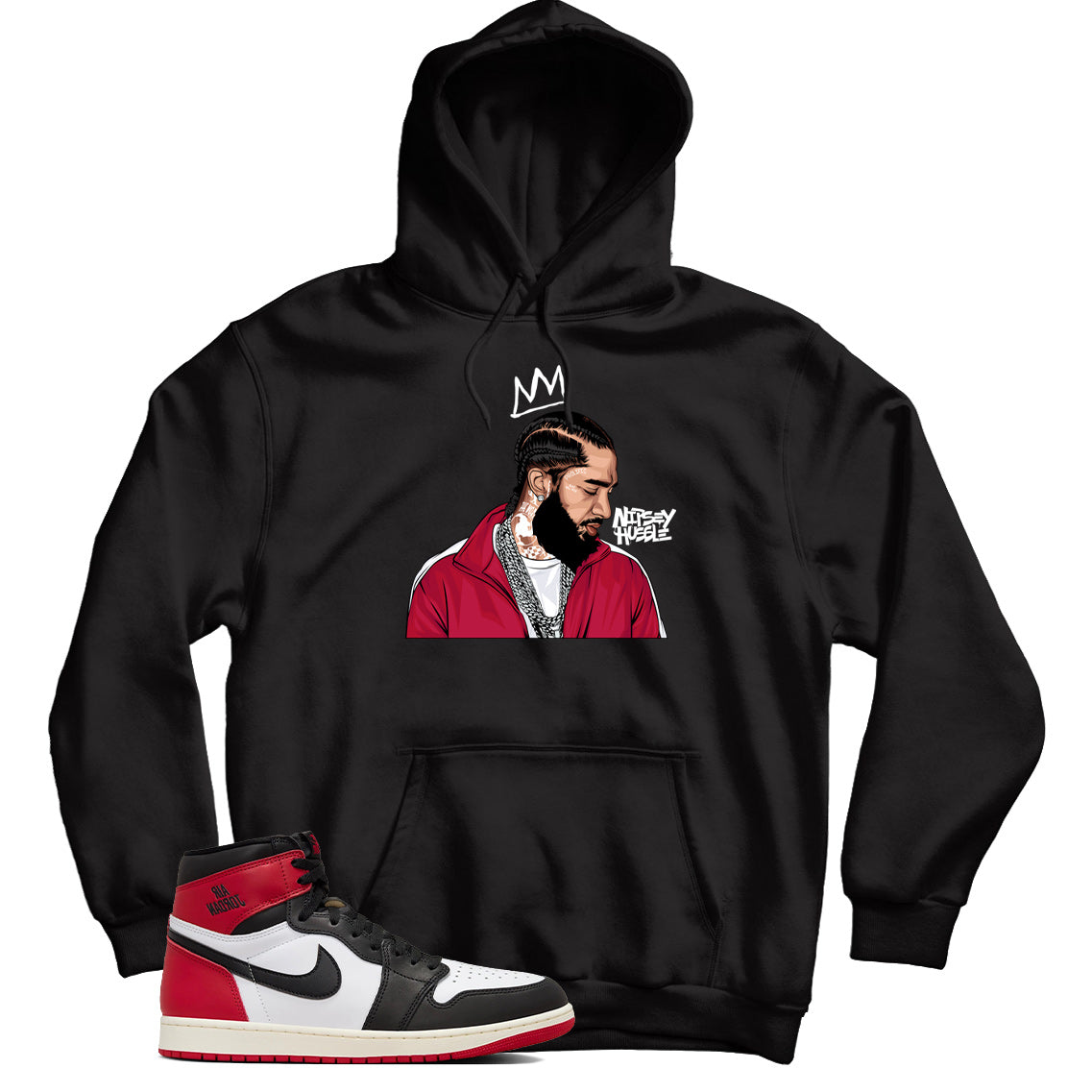Jordan 1 Black Toe Reimagined hoodie
