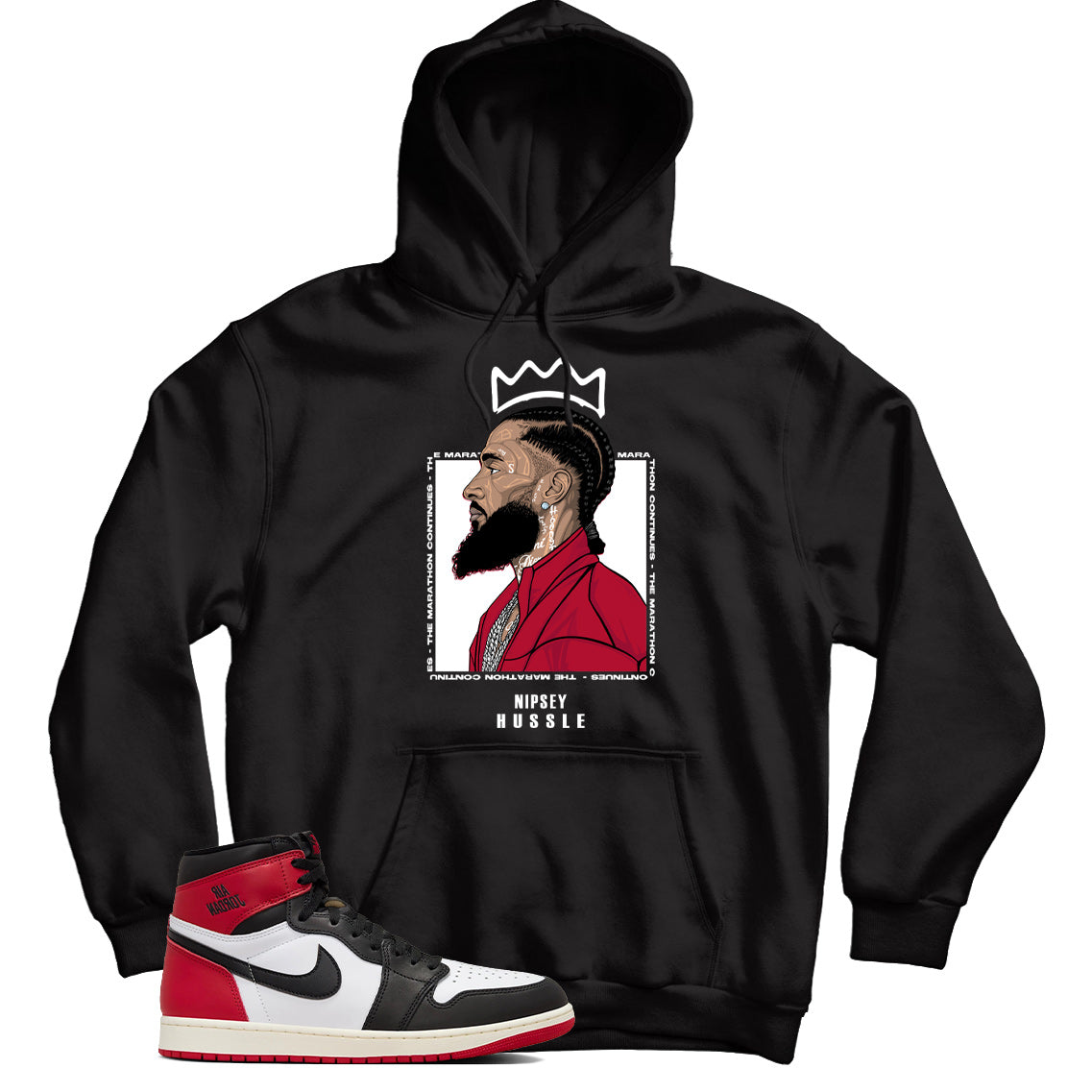 Jordan 1 Black Toe Reimagined hoodie