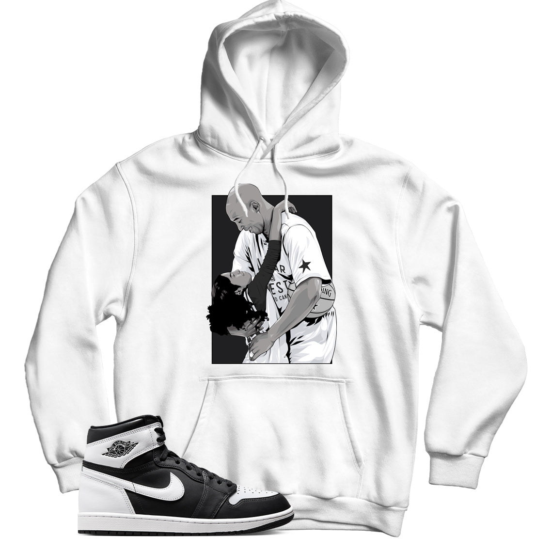 Jordan 1 Black White hoodie