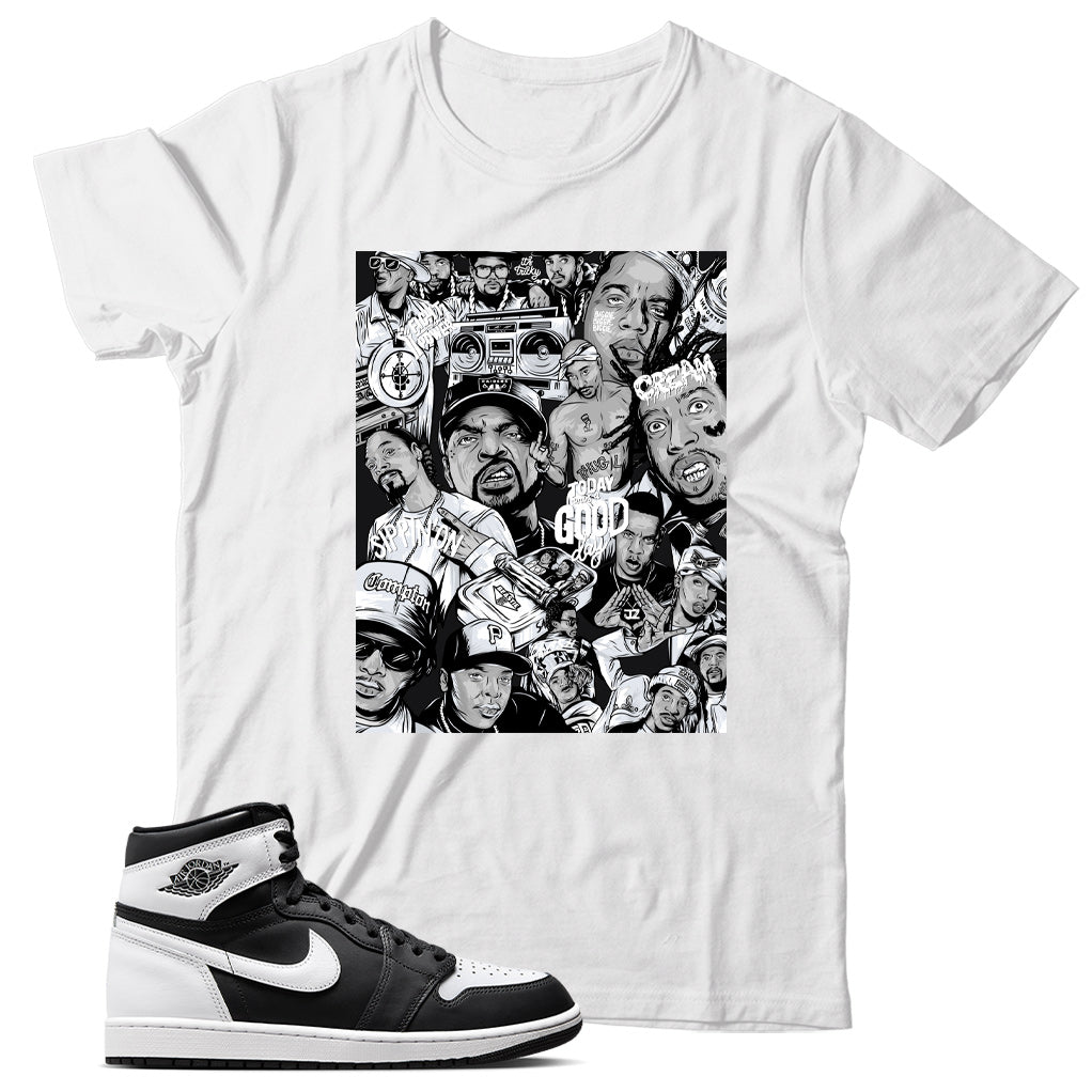 Jordan 1 Black White shirt