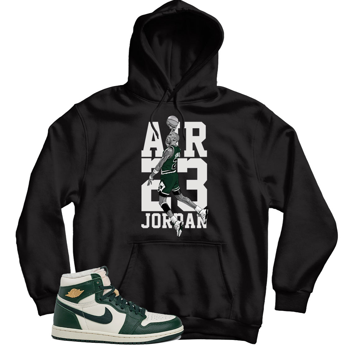 MJ Hoodie Match Jordan 1 Fir Pro Green