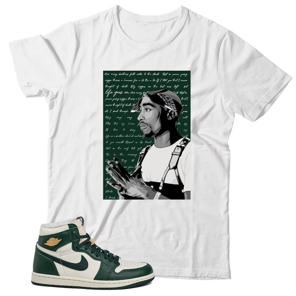 2P(2) T-Shirt Match Jordan 1 Fir Pro Green