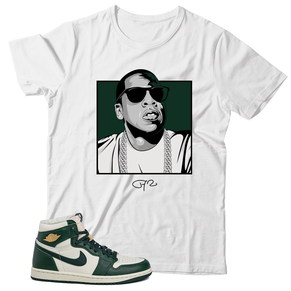 JZ T-Shirt Match Jordan 1 Fir Pro Green