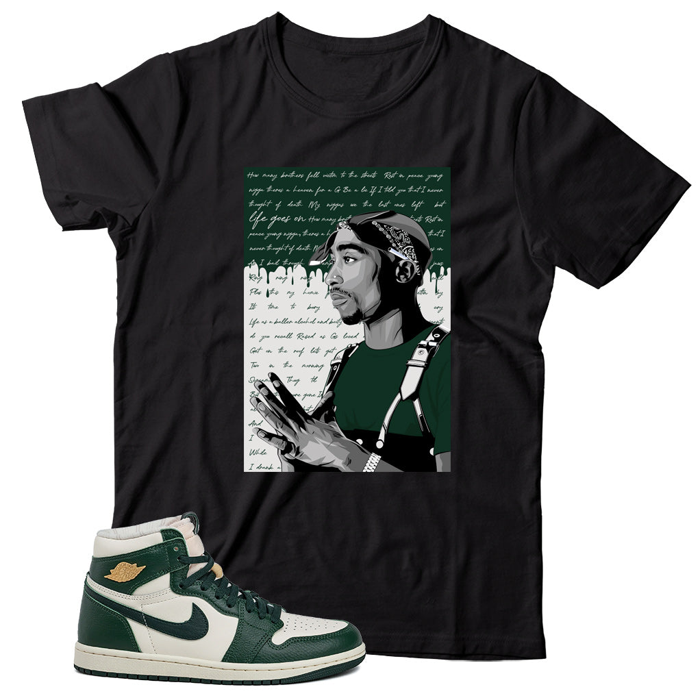 2P(2) T-Shirt Match Jordan 1 Fir Pro Green