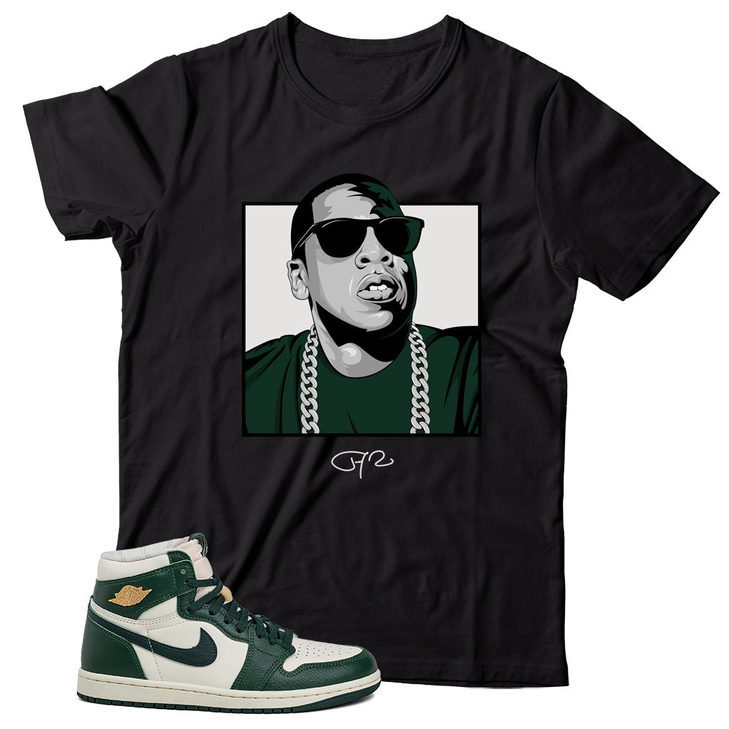 JZ T-Shirt Match Jordan 1 Fir Pro Green