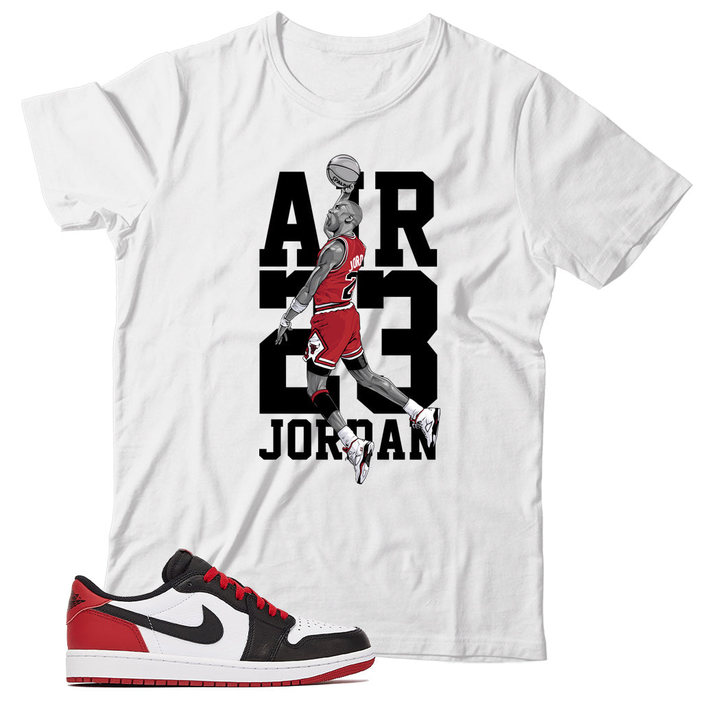 Jordan 1 Low Black Toe shirt